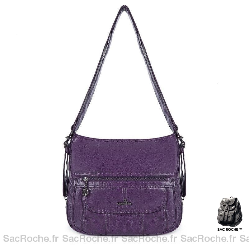Sac Besace Femme Cours Violet