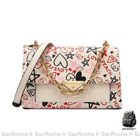 Sac Besace Femme Cuir - modèle Blanc / 23x14x10cm - Sac Roche ™