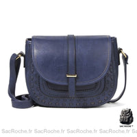 Sac Besace Femme Cuir - modèle Bleu - Sac Roche ™