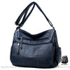 Sac Besace Femme Cuir Bleu Marine