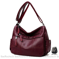 Sac Besace Femme Cuir - modèle Bordeaux - Sac Roche ™