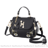 Sac Besace Femme Cuir Fermeture Éclaire Noir