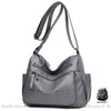 Sac Besace Femme Cuir Gris