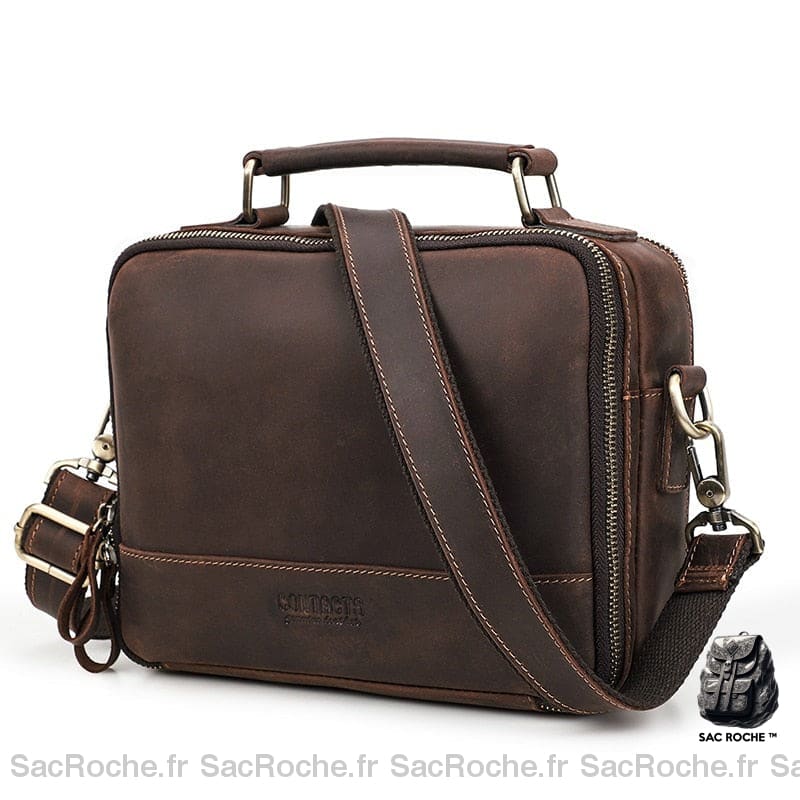 Sac Besace Femme Cuir Marron