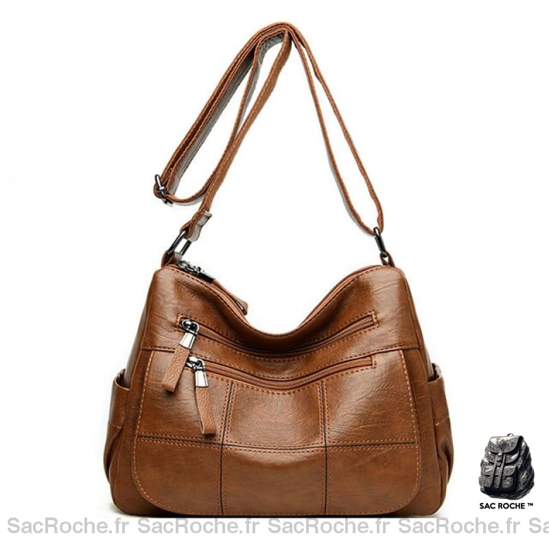 Sac Besace Femme Cuir Marron