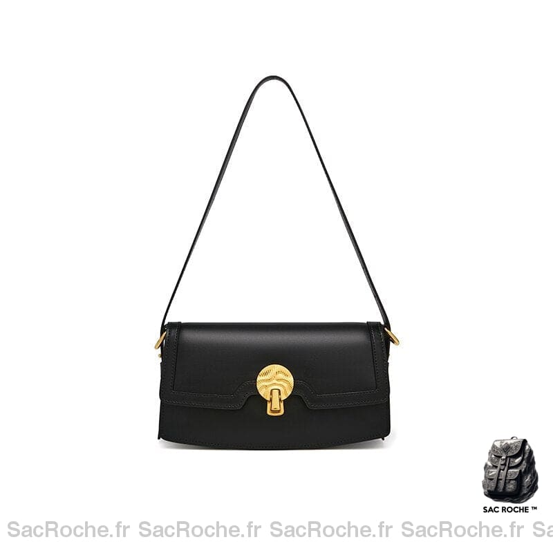 Sac Besace Femme Cuir Noir 1