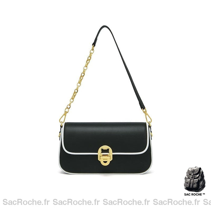 Sac Besace Femme Cuir Noir 2