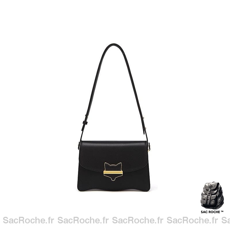 Sac Besace Femme Cuir Noir 3