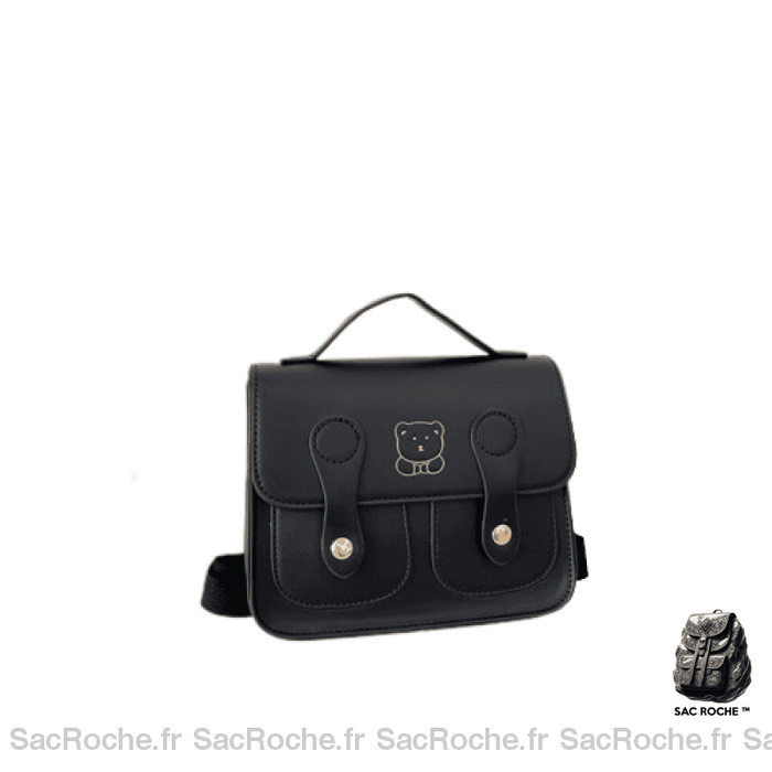 Sac Besace Femme Cuir Noir