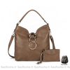 Sac Besace Femme Cuir Simili Court Café