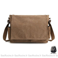 Sac Besace Femme École - Pratique et Tendance - modèle Marron / 38x11x30cm - Sac Roche ™