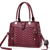 Sac Besace Femme en Couleur - modèle Bordeaux - Sac Roche ™