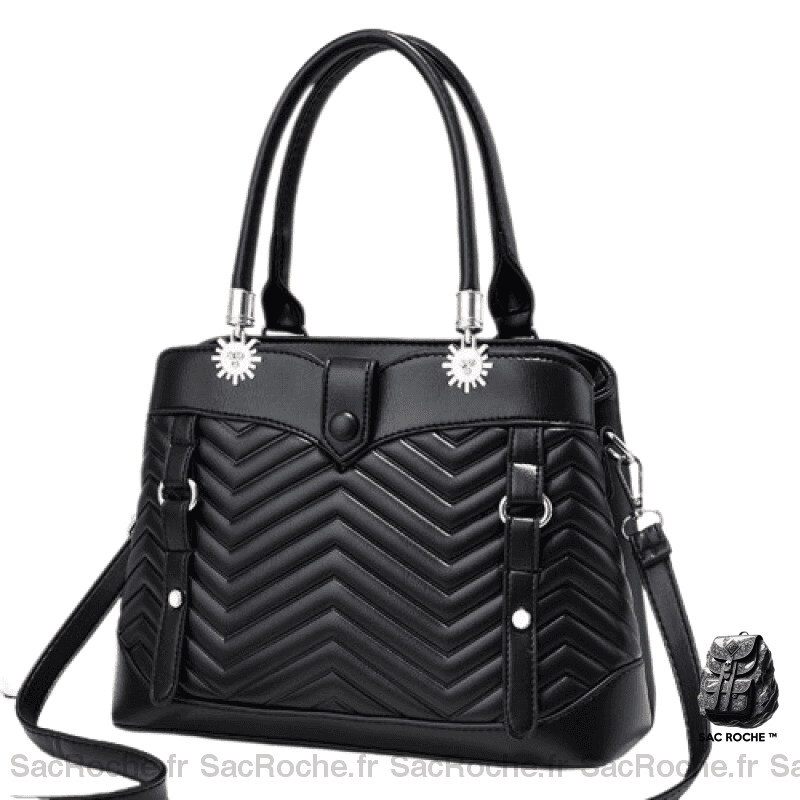 Sac Besace Femme En Couleur Noir