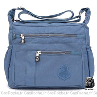 Sac Besace Femme en Nylon - modèle Bleu clair / 32 x 11 x 24cm - Sac Roche ™