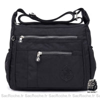 Sac Besace Femme en Nylon - modèle Noir / 32 x 11 x 24cm - Sac Roche ™