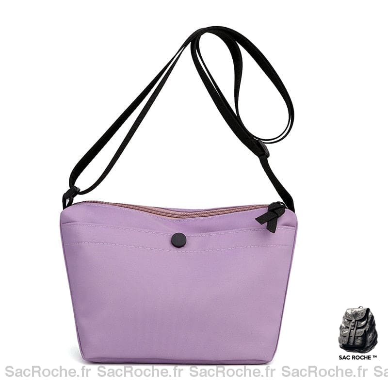 Sac Besace Femme En Tissu Violet