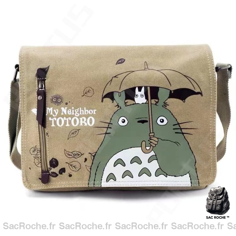 Sac Besace Femme Étudiant Kaki