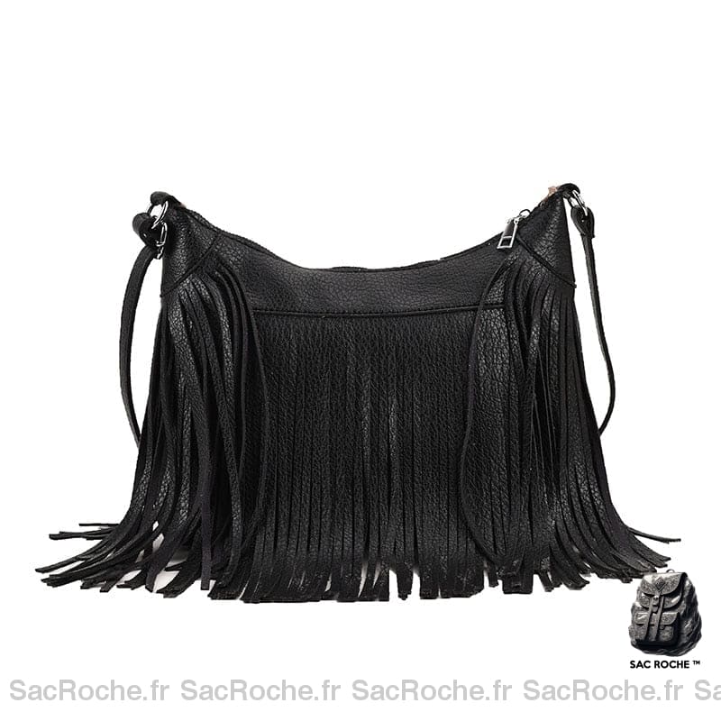 Sac Besace Femme Grand Format Noir / 27X22X7Cm