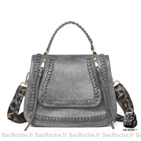 Sac Besace Femme Grande Taille - modèle Gris - Sac Roche ™