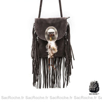 Sac Besace Femme Gris Daim - Sac Roche ™