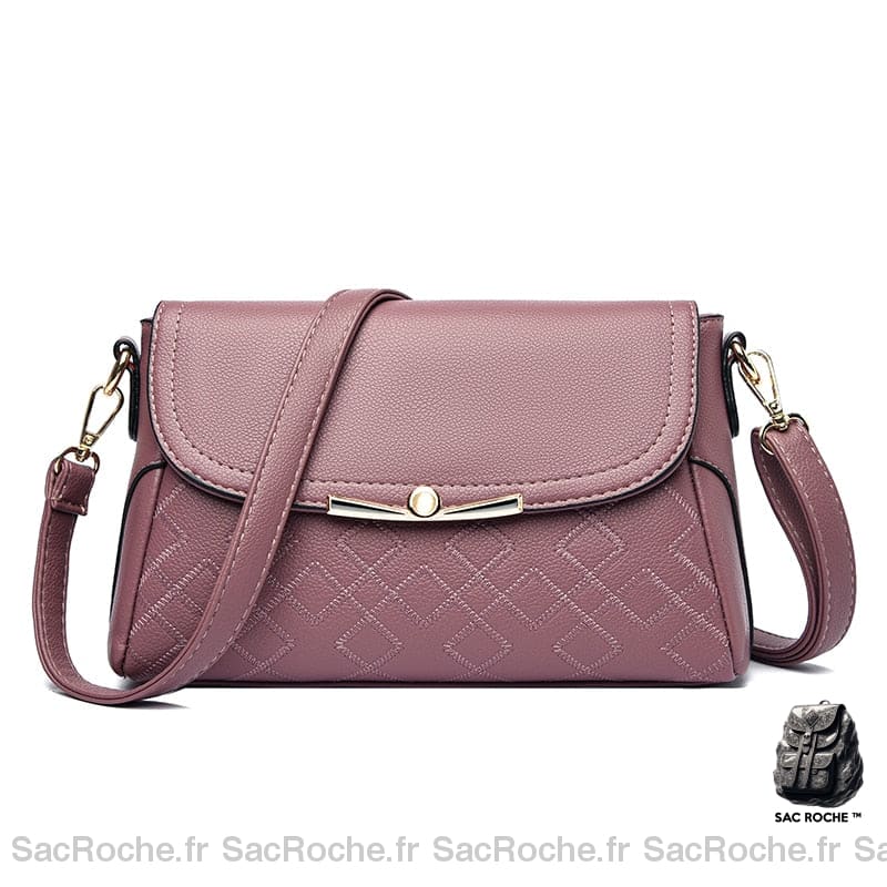 Sac Besace Femme Haut Gamme Violet / 26 X 10 16Cm