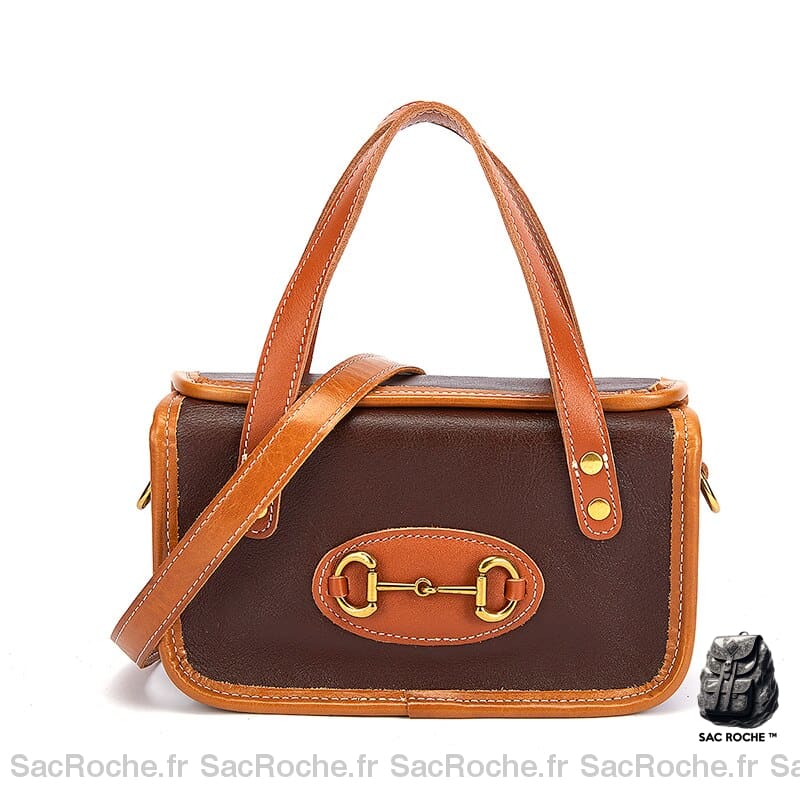 Sac Besace Femme Marron