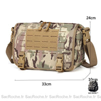 Sac Besace Femme Militaire - modèle Kaki à motif - Sac Roche ™