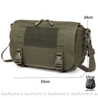 Sac Besace Femme Militaire - modèle Vert armé - Sac Roche ™