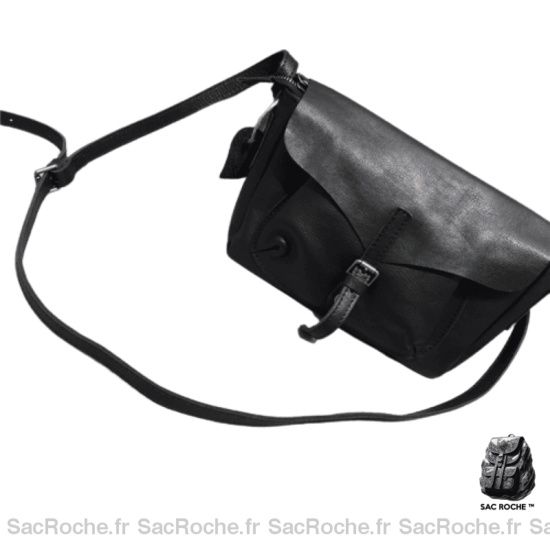 Sac Besace Femme Noir Cuir