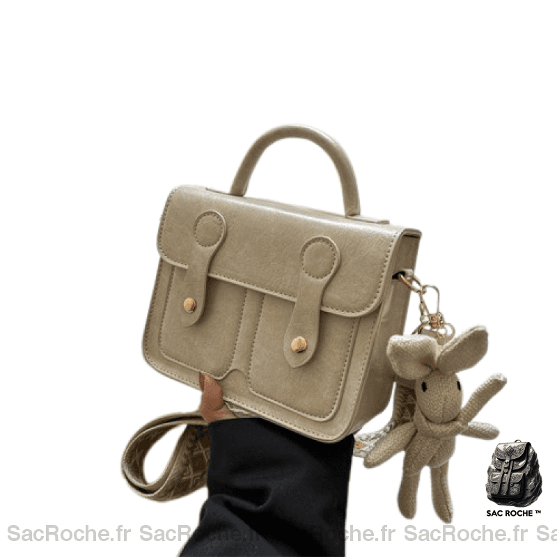 Sac Besace Femme Original Beige / 20X16X7Cm