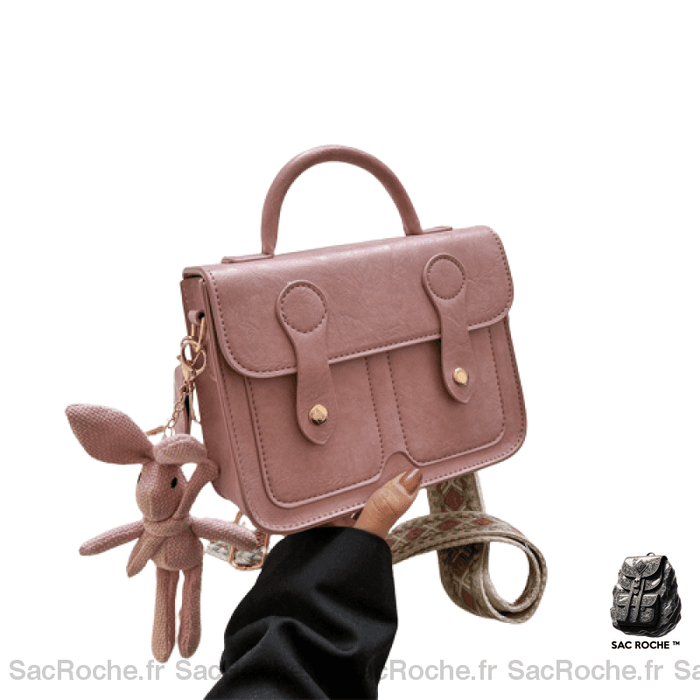 Sac Besace Femme Original Rose / 20X16X7Cm