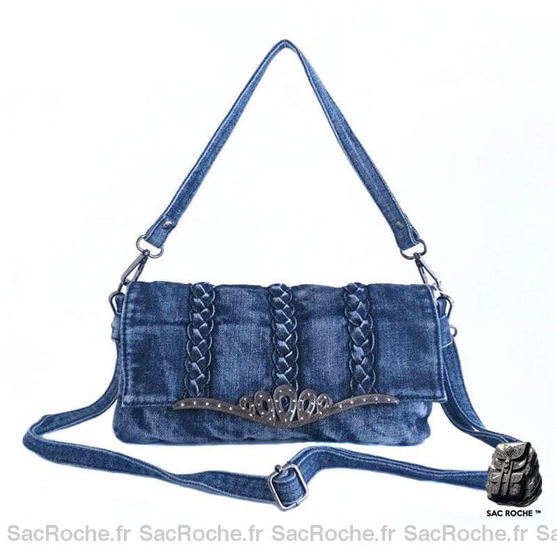 Sac Besace Femme Pliable - Pratique Et Élégant Bleu / 27X3X13Cm