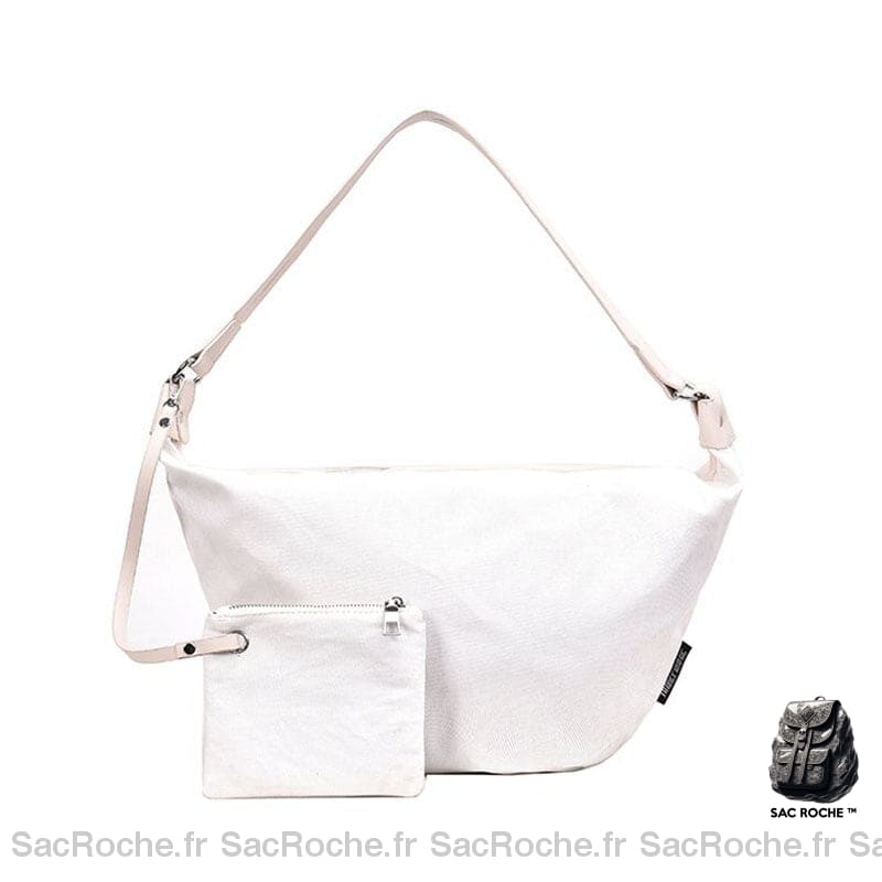 Sac Besace Femme Pour Cours Blanc / 56Cm X 32Cm 1Cm