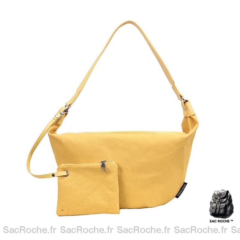 Sac Besace Femme Pour Cours Jaune / 56Cm X 32Cm 1Cm