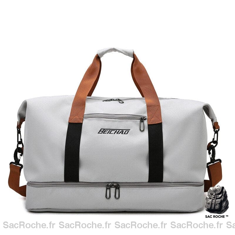 Sac Besace Femme Pour Le Sport Gris / 46X28X25Cm