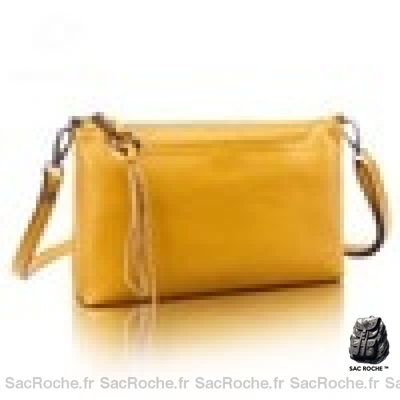 Sac Besace Femme Rectangulaire Jaune