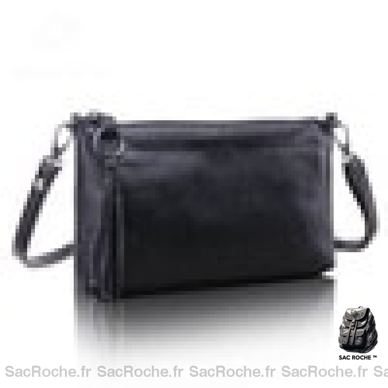 Sac Besace Femme Rectangulaire Noir