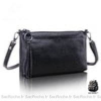 Sac Besace Femme Rectangulaire - modèle Noir - Sac Roche ™