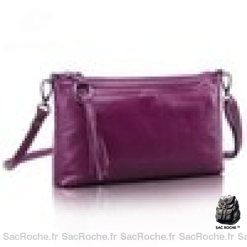 Sac Besace Femme Rectangulaire Violet