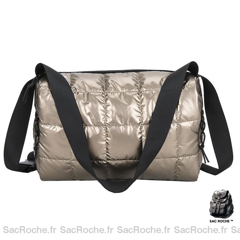 Sac Besace Femme Rembourré Kaki / 36X13X27Cm