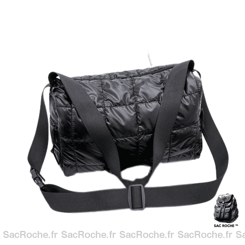 Sac Besace Femme Rembourré Noir / 36X13X27Cm