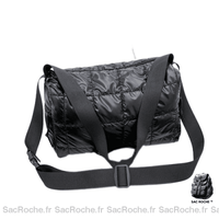 Sac Besace Femme Rembourré - modèle Noir / 36x13x27cm - Sac Roche ™