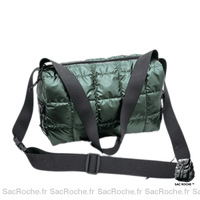 Sac Besace Femme Rembourré - modèle Vert / 36x13x27cm - Sac Roche ™