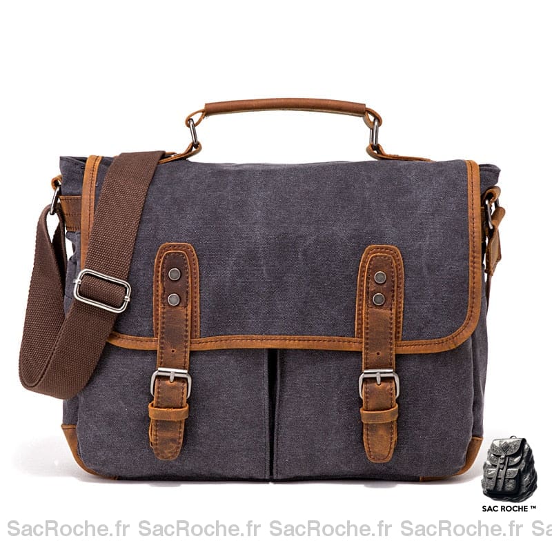 Sac Besace Femme Rétro Noir / 39X12X32Cm