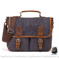 Sac Besace Femme Rétro - modèle Noir / 39x12x32cm - Sac Roche ™