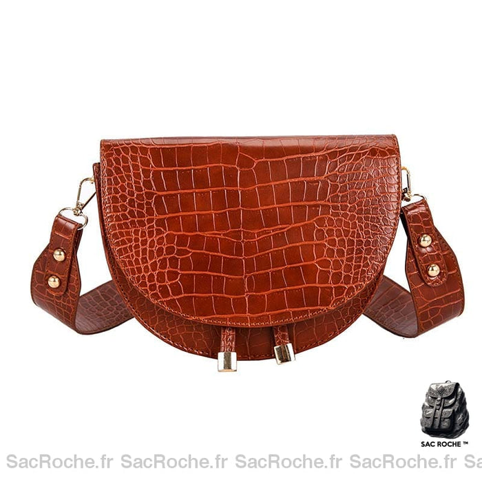 Sac Besace Femme Rigide Camel / 21X5X16Cm