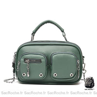 Sac Besace Femme Rock - modèle Vert - Sac Roche ™