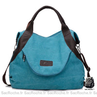 Sac Besace Femme Souple Fourre-Tout - modèle Bleu ciel - Sac Roche ™