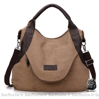 Sac Besace Femme Souple Fourre-Tout - modèle Café - Sac Roche ™