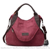Sac Besace Femme Souple Fourre-Tout Rouge